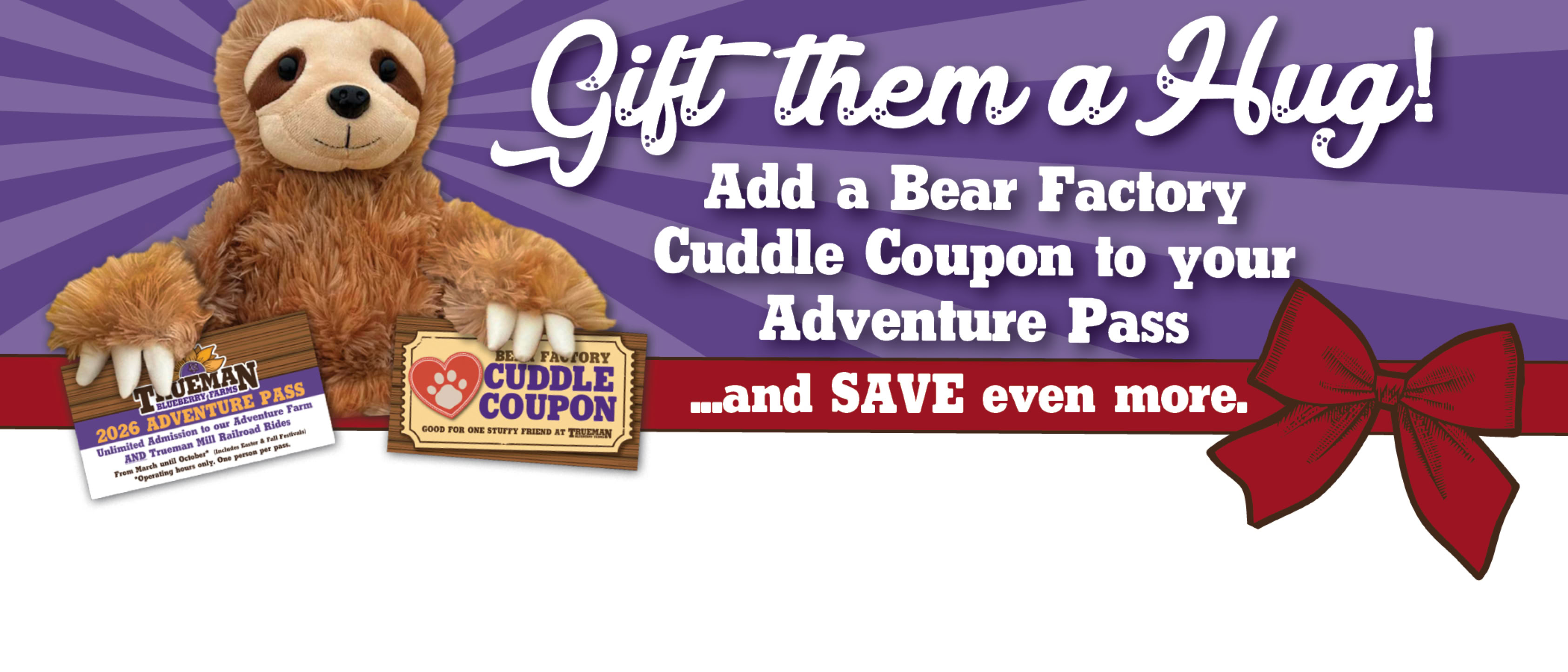 Trueman Cuddle Coupon and Adventure Pass combo